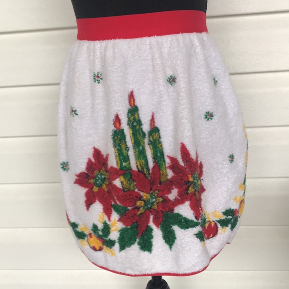 Handmade Vintage Christmas Apron - Picture 2 of 5